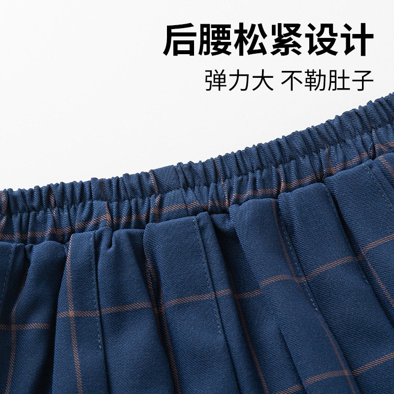 儿童半身裙女童学院风高腰显瘦格子百褶裙女孩防走光校服短裙JK裙