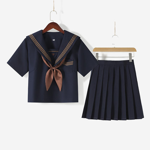 【绀色茶羽中】正版JK制服日系长袖秋冬水手服学院风套装班服校服