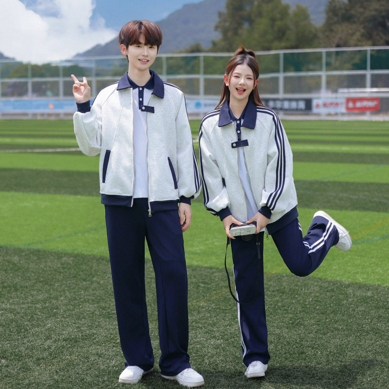 2026#情侣装学院风卫衣外套学生班服校服运动会三件套套装