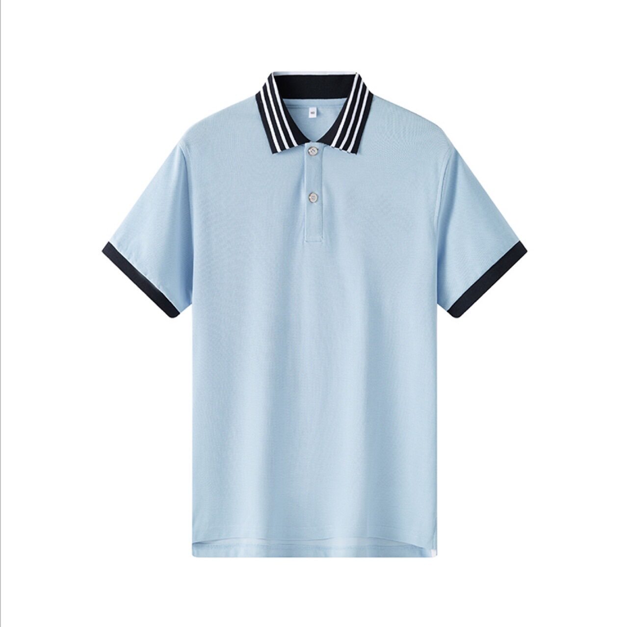 夏季学生同款校服短袖T恤 夏季初高中网眼珠地蓝白POLO衫小学校服