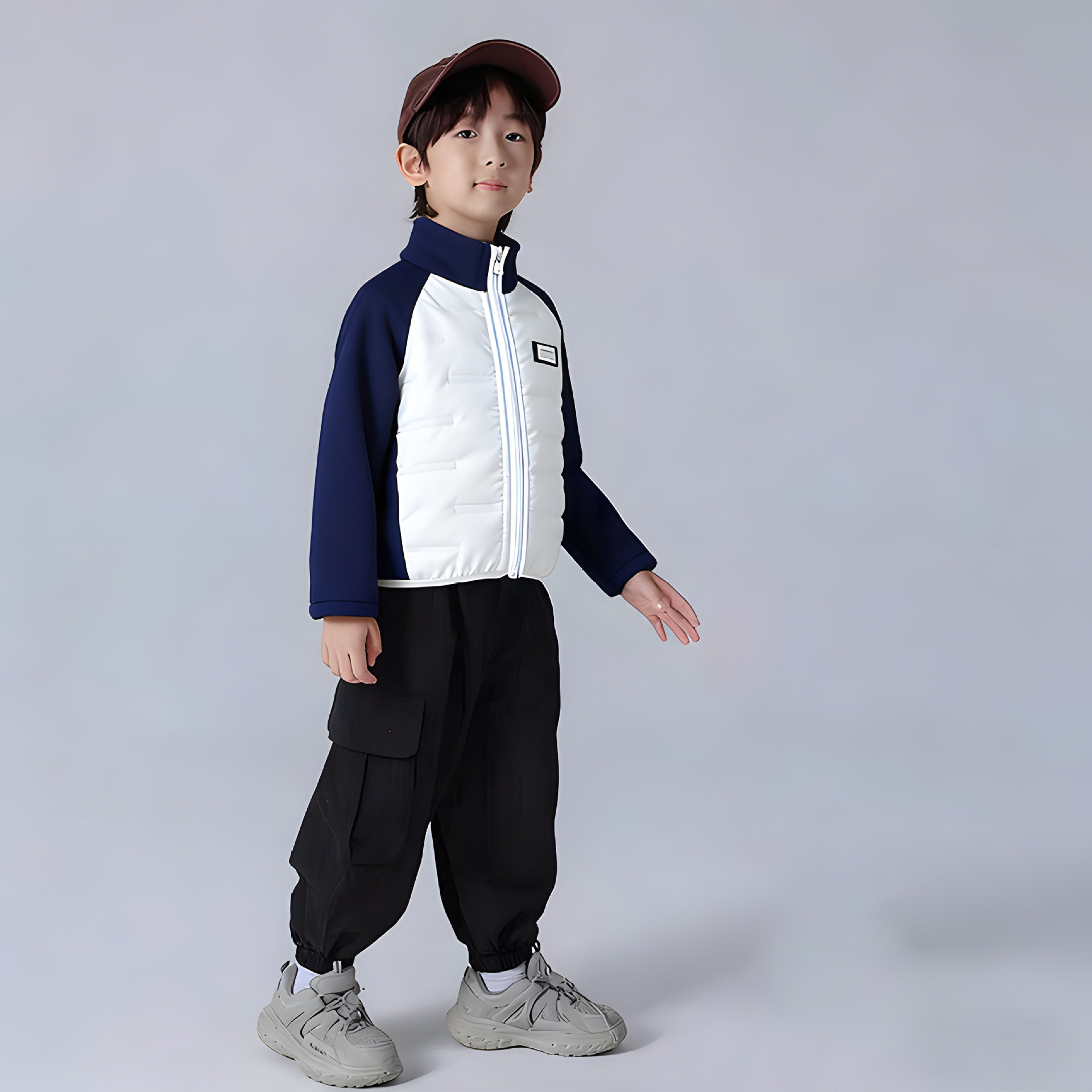 儿童棉服秋冬季男女童校服神器加绒棉袄加厚立领外套内胆保暖童装