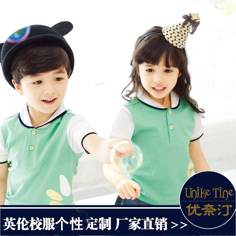 纯棉校服韩版新款幼儿园园服学院夏装短袖班服小学六一演出服
