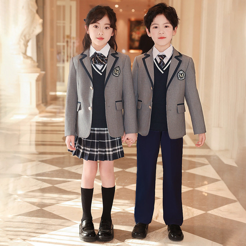 春秋中小学生校服套装英伦风男童女童秋冬西装班服儿童幼儿园园服