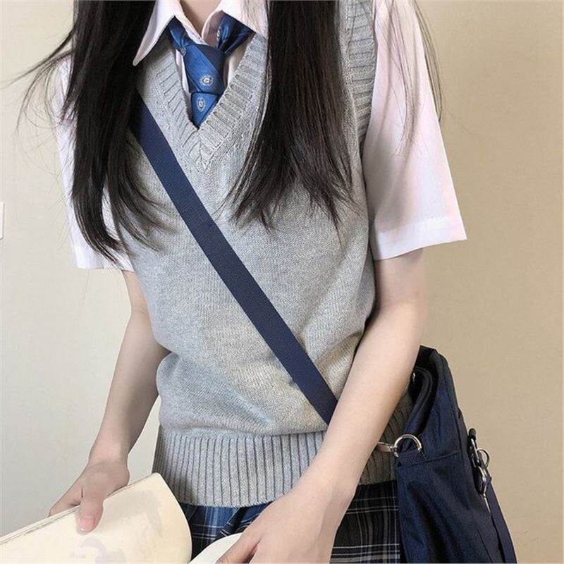 原创JK制服正统短袖白衬衫学院毕业学生校服尖领方领白衬衣