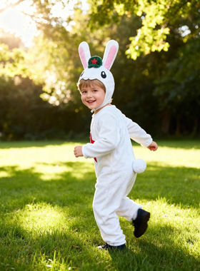 儿童软萌复活节小白兔舞台表演演出服学校幼儿园活动cos服套装