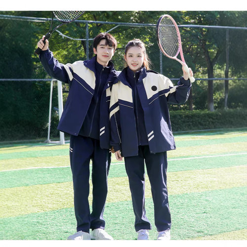 初高中小学生冲锋衣三合一儿童防水防风连帽校服班服套装抓绒内胆