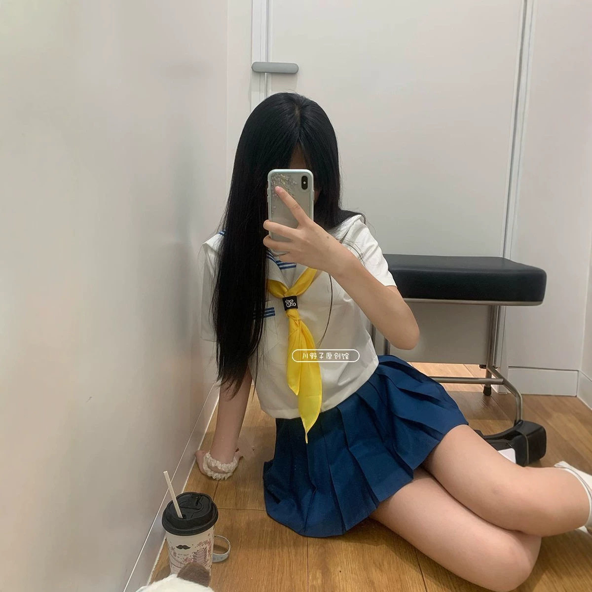 日系学院JK制服甜美清新基础款三本水手服校供百褶裙软妹校服套装