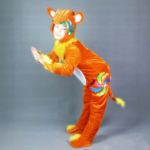 新年儿童演出服小猴子动物服装幼儿猴子卡通造型元旦舞台表演服饰