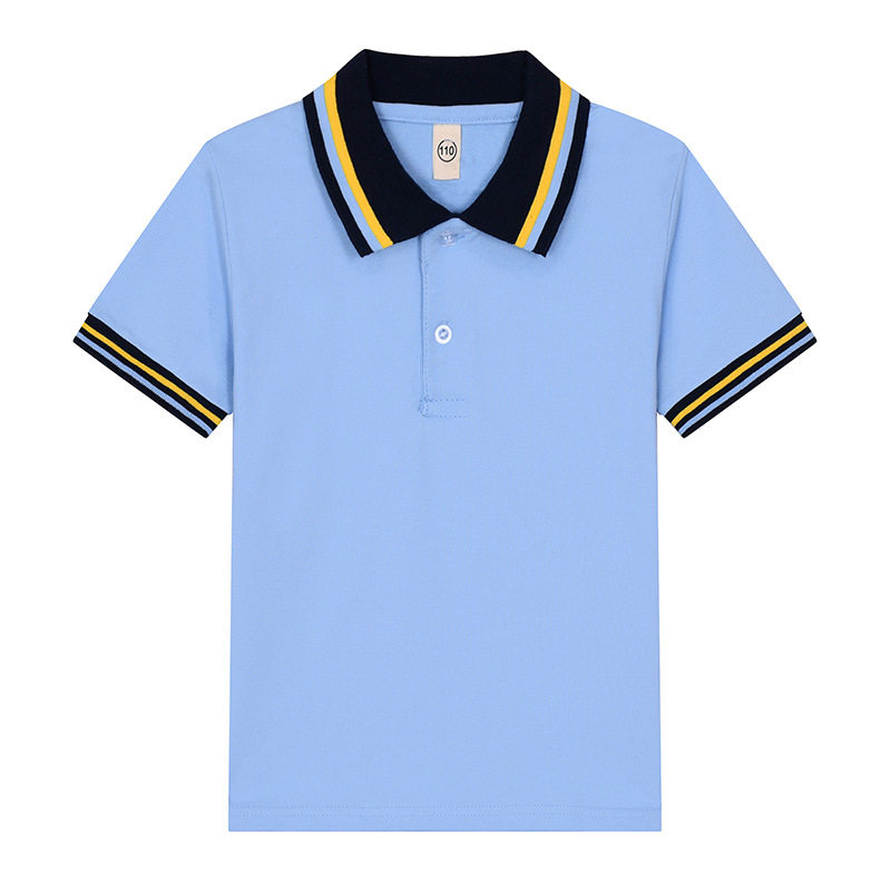tshirt kids白t恤儿童polo衫短袖全棉男女童翻领白色校服伊顿同色