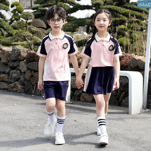 休闲小学生校服套装夏季儿童班服幼儿园园服夏装六一运动服演出服