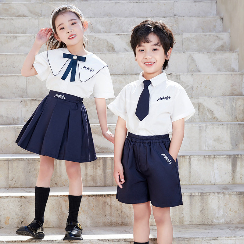 幼儿园园服夏季英伦学院风班服裙子套装六一儿童表演服小学生校服