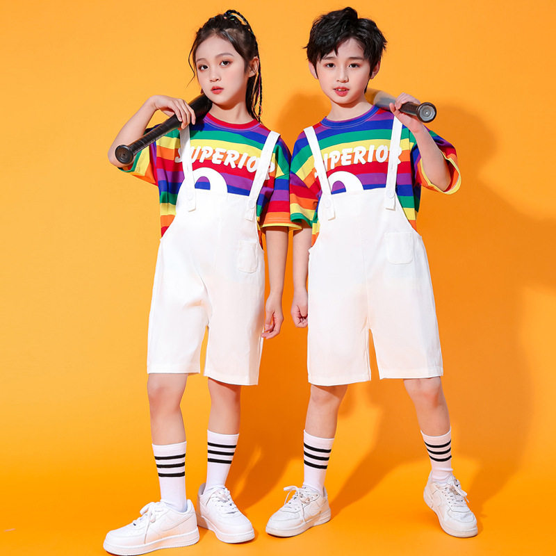 六一儿童啦啦队服小学生夏季运动会班服拉拉队比赛服表演服装短袖