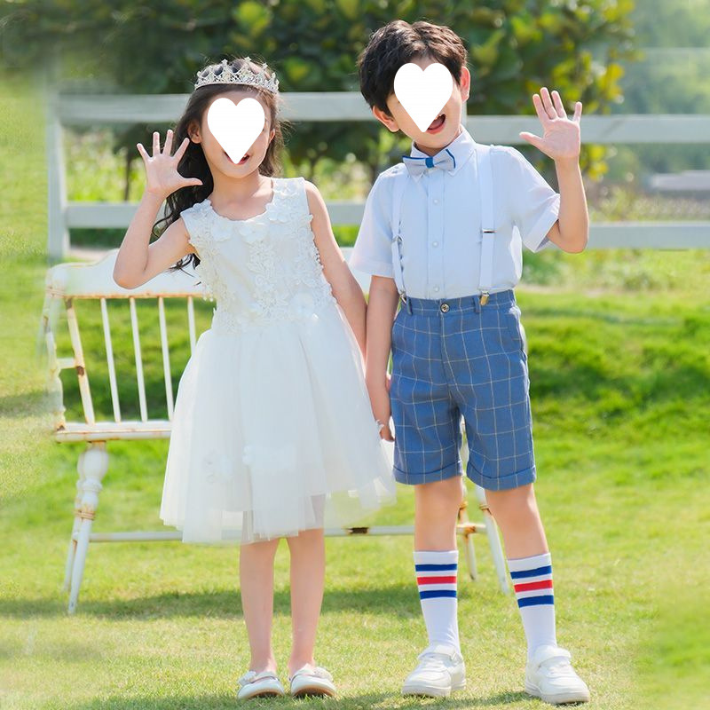 六一儿童演出服女童舞蹈蓬蓬裙男童礼服小学生毕业大合唱表演
