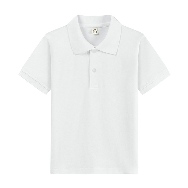 儿童短袖t恤 纯白色男童班服女宝宝小孩半袖纯棉体恤校服一件代发