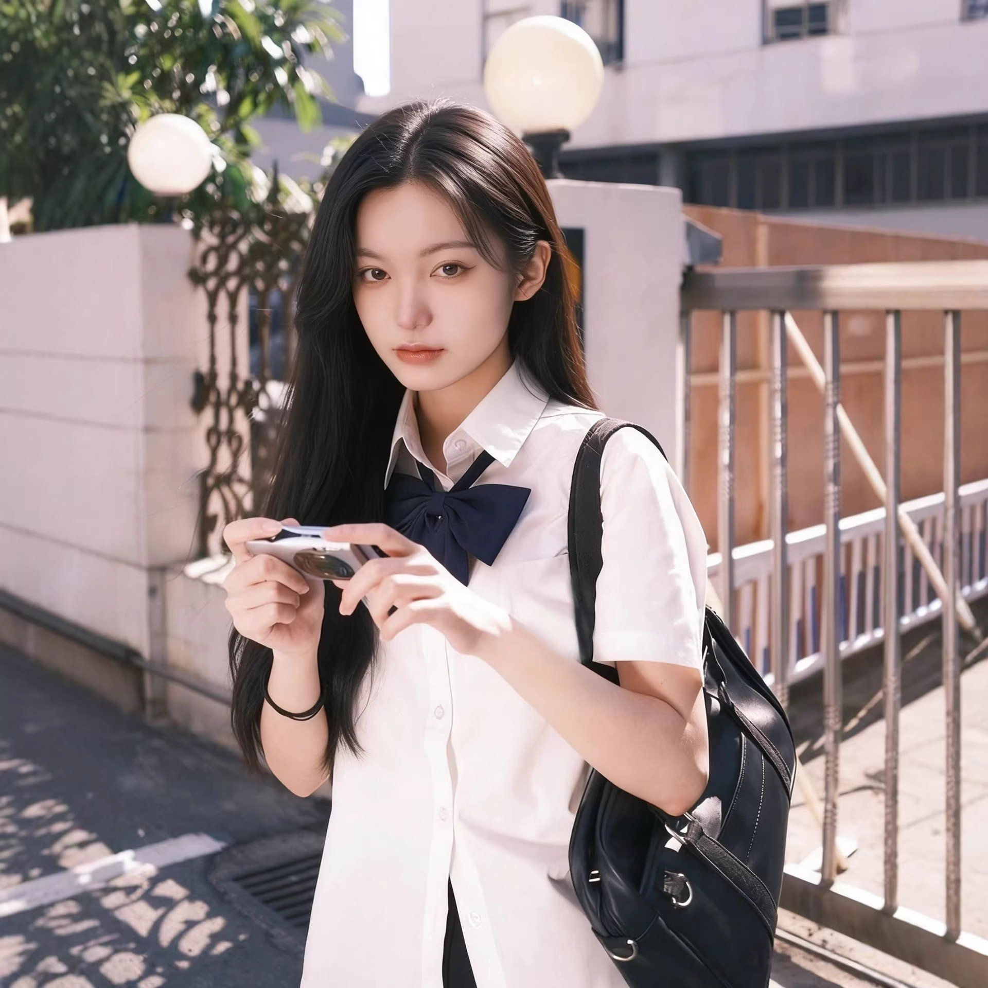 夏季薄款男女修身白衬衫长短袖工作制服学生校服班服纯色衬衫大码