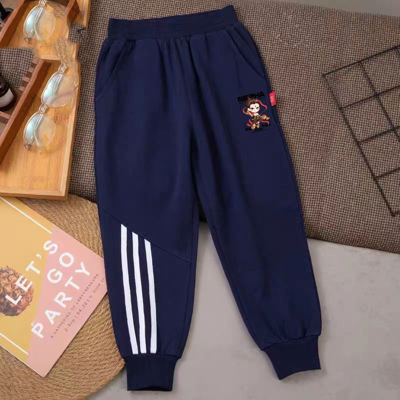 现货跨境专供外贸儿童裤子男女童运动卫裤中小童防蚊裤校服长裤