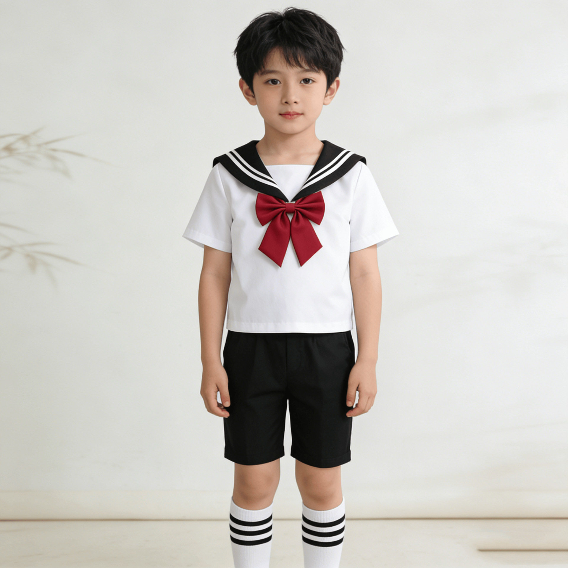 儿童套装水手服小学生JK制服女童格子裙日系风格校服班服演出套装