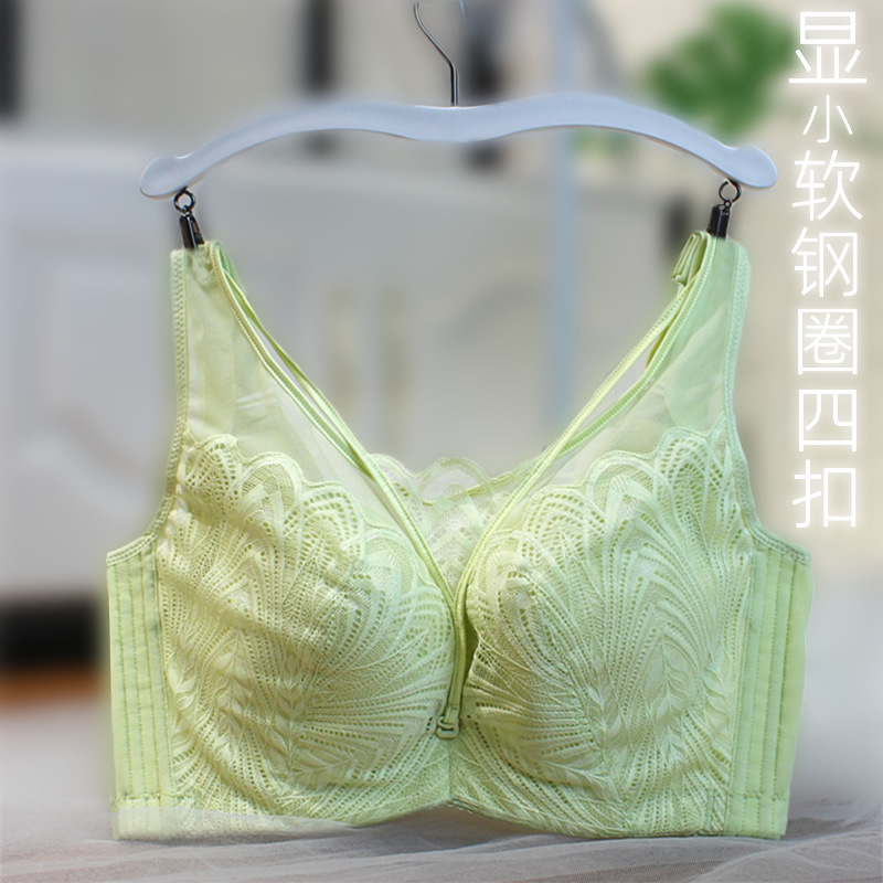红色喜庆新款抹胸内衣薄杯显小软钢圈聚拢四扣调整型裹胸文胸