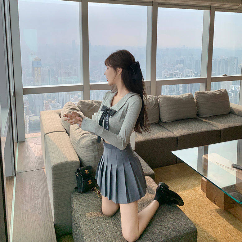 学生校服衬衫a字半身裙子连衣裙百褶裙女秋冬春夏两件时尚套装裙