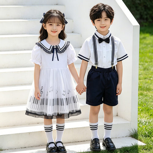 夏季小学生校服毕业照班服短袖套装儿童学院夏天运动会幼儿园园服