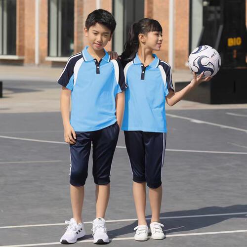 中学生校服夏季短袖速干套装初高中大学生班服男女运动团体服T恤