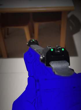 兵锋P90低基光纤机械瞄标准导轨软弹枪通用3D打印 顽皮狗SD模玩