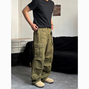 cityboy休闲裤 裤 男女 宽松直筒工装 SLOWBAND日系复古多口袋伞兵裤