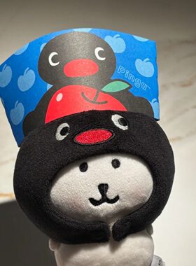Pingu企鹅头套适用于10cm娃娃韩熊挂件努努海星体当挂件可爱超萌