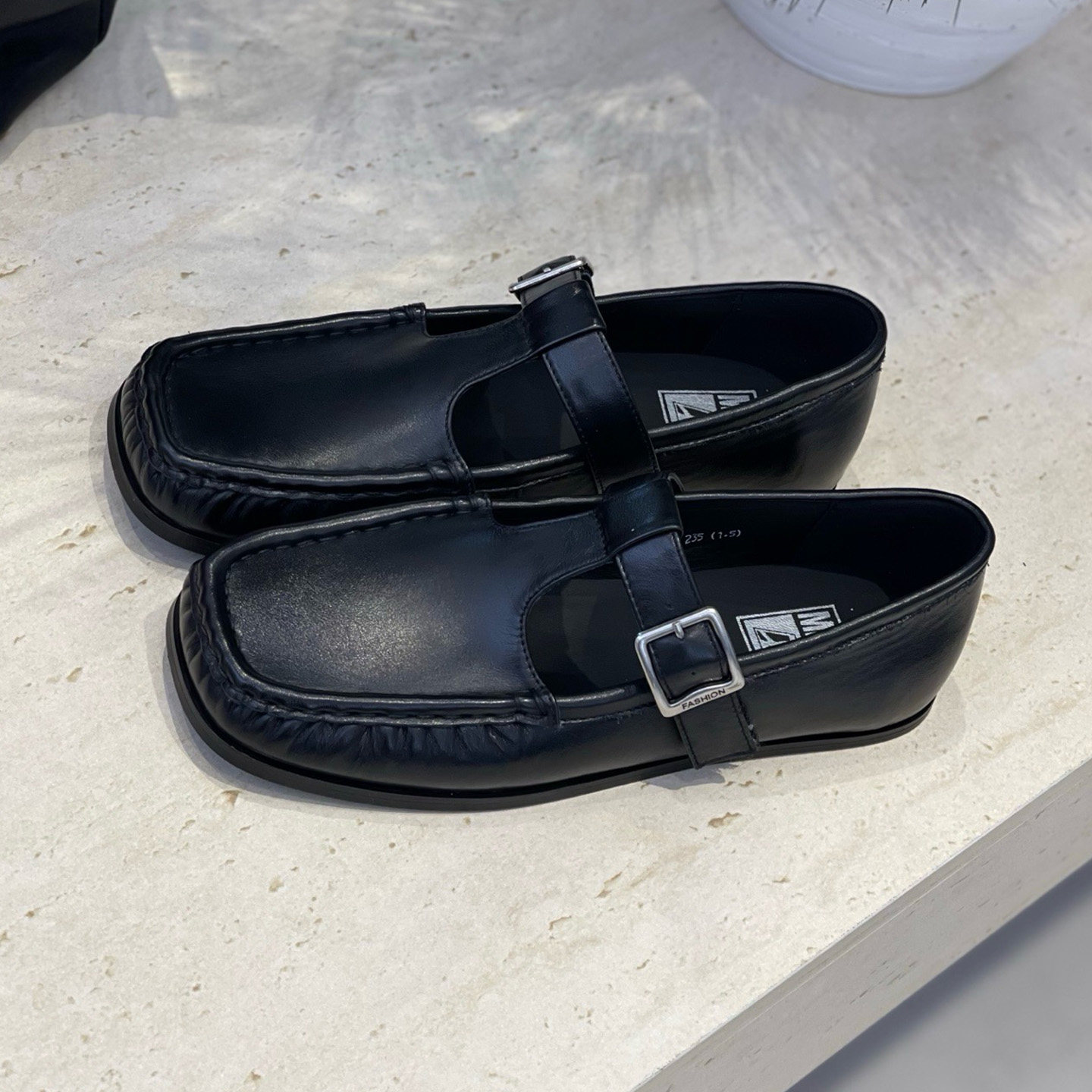 MEMA真皮搭扣乐福鞋女黑色圆头休闲平底鞋百搭豆豆鞋,女鞋,乐福鞋（豆豆鞋）,淘宝优惠券,粉丝福利购,淘宝优惠卷