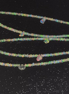 非洲欧泊五色石宝石手链镀金