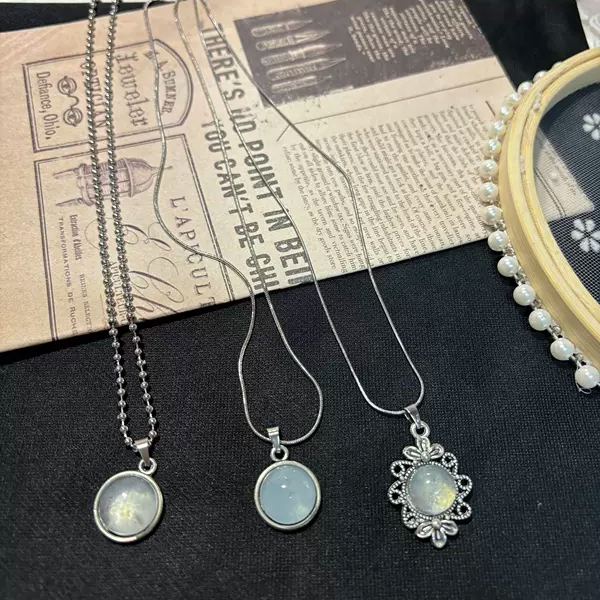 格物｜清冷古典风天然海蓝宝吊坠项链春夏款项链新中式风气质简约