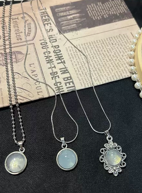 格物｜清冷古典风天然海蓝宝吊坠项链春夏款项链新中式风气质简约