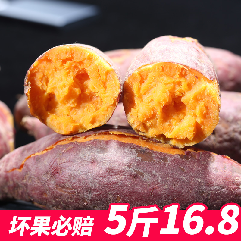 现挖红薯新鲜农家自种红心生地瓜小番薯5斤六鳌红蜜薯大山芋非10
