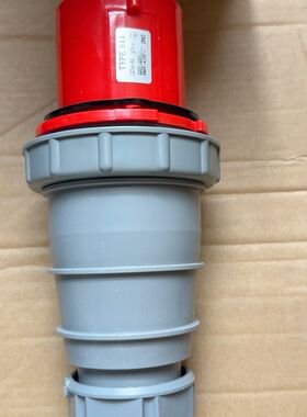 工业插头4*125A 型号044 红色外壳灰色内芯 IP67