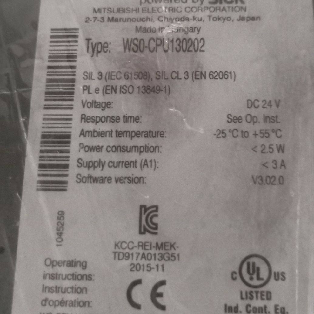 WS0-CPU130202 安全继电器 不多 安全模