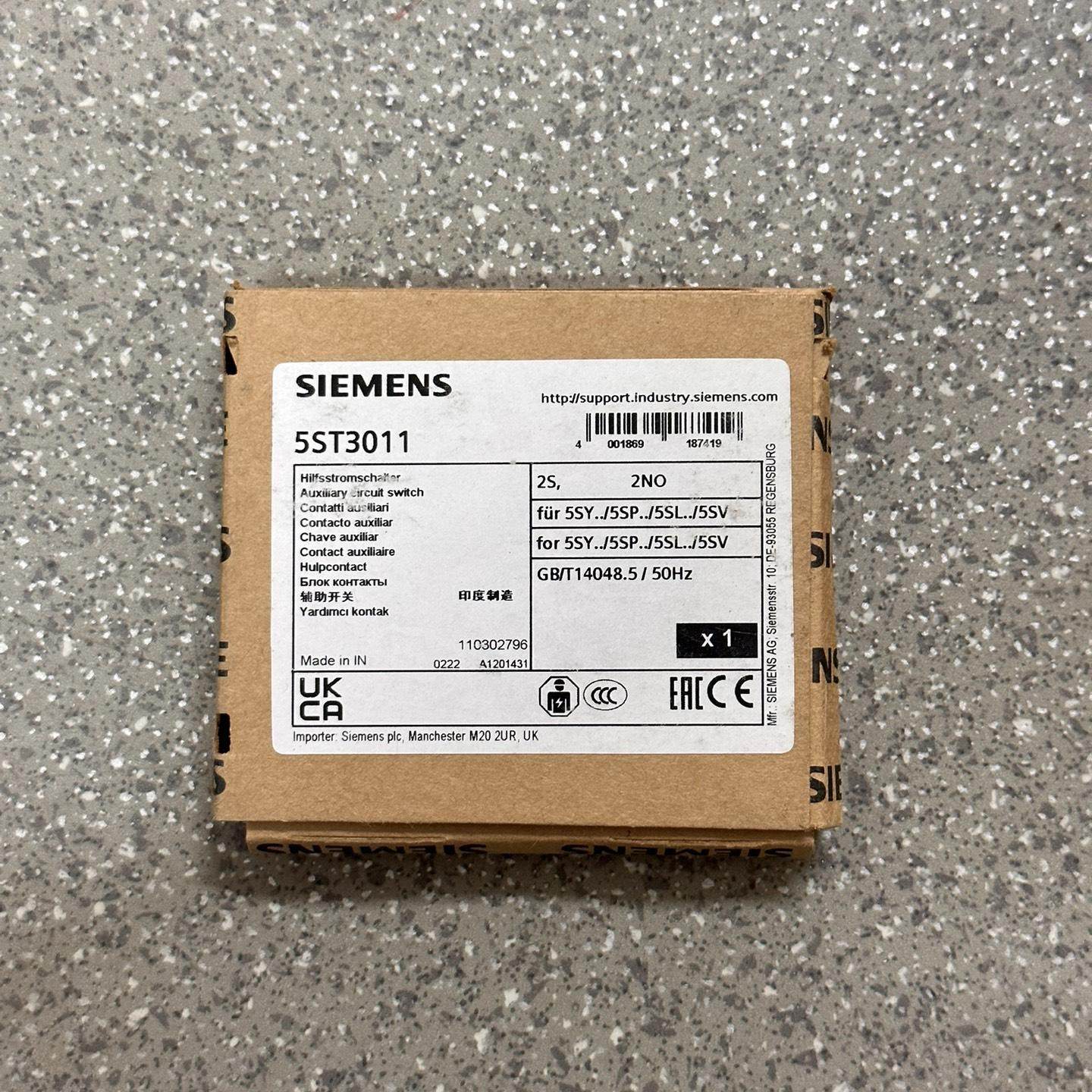 5ST3011西门子辅助开关