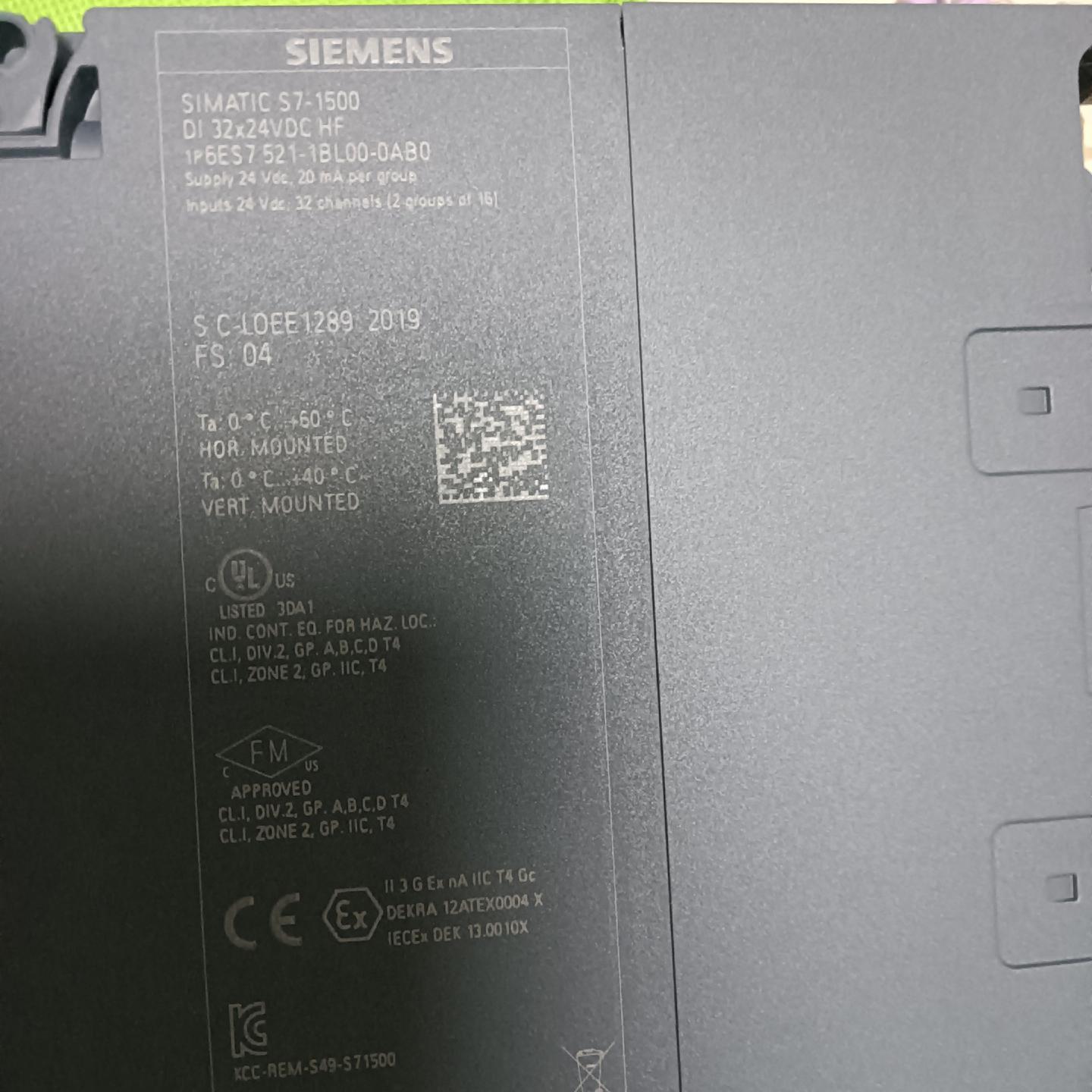 SIEMENS/西门子数高输入模组6ES7521-1BL00
