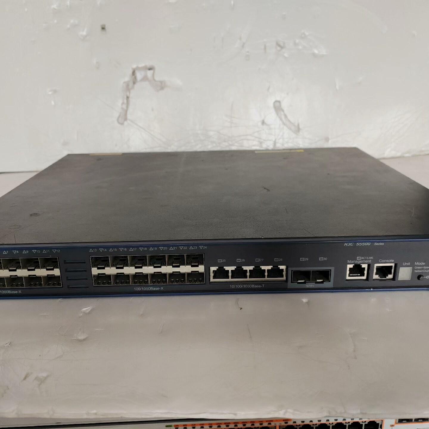 H3C S5500-34F-HⅠ 24口光纤交换机 带2个上