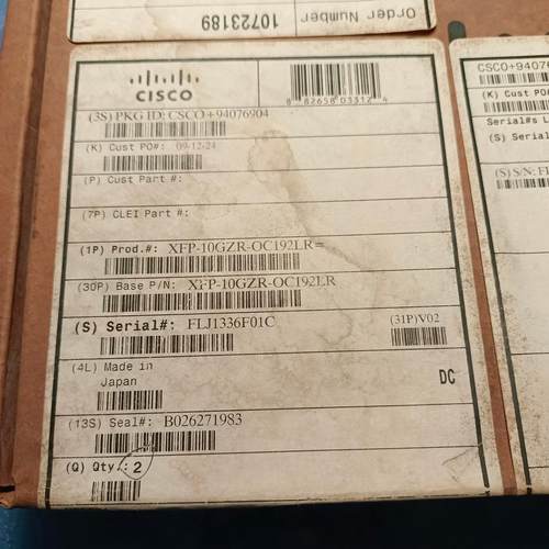 思科 XFP-10GZR-OC192LR 10GB 80KM