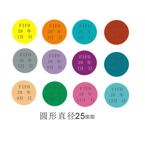圆形数字贴纸标签不干胶