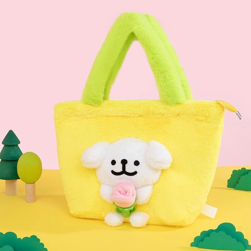 线条小狗手提包毛绒官方周边礼物