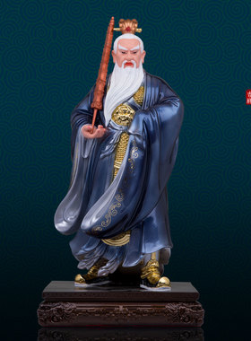 树脂中式姜子牙姜太公神像摆件