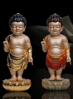 太子佛浴佛佛像纯铜释迦牟尼佛佛诞日浴佛节寺院法会居家礼佛摆件