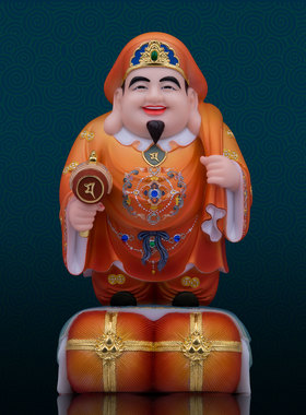 石材客厅大黑天三面财神爷佛像