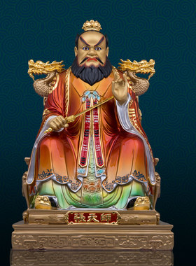 铜彩祝福中式家用张天师神像