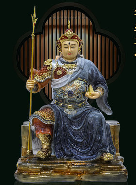 华光大帝神像五显灵官摆件