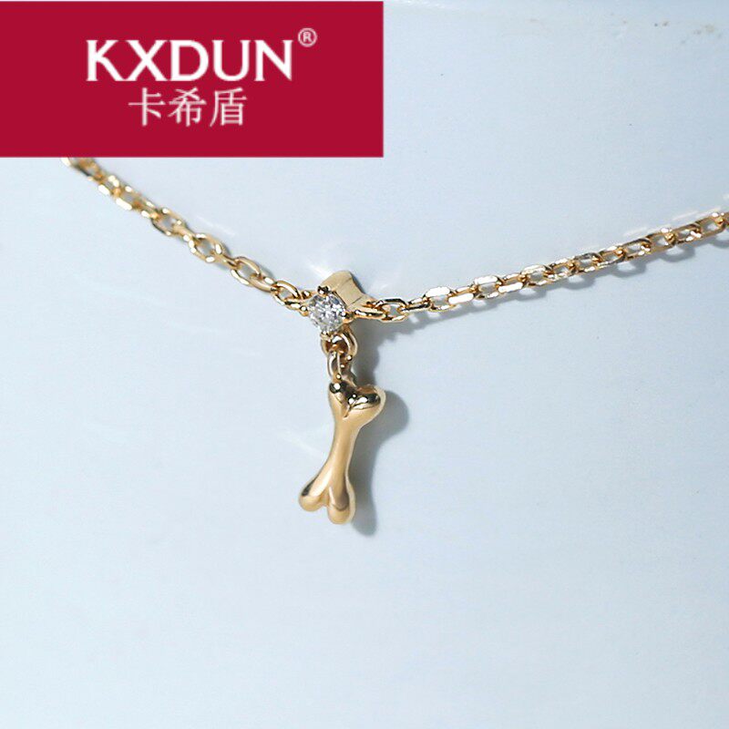 KXDUN/卡希盾手链女正品简约时尚手链送女友K金骨头首饰RF0321