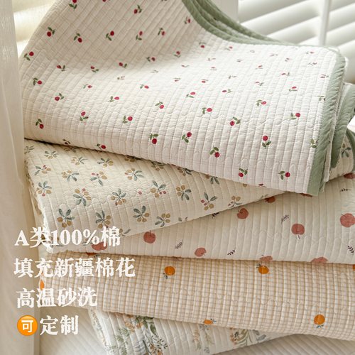 A类母婴里外全棉棉花床盖三件套