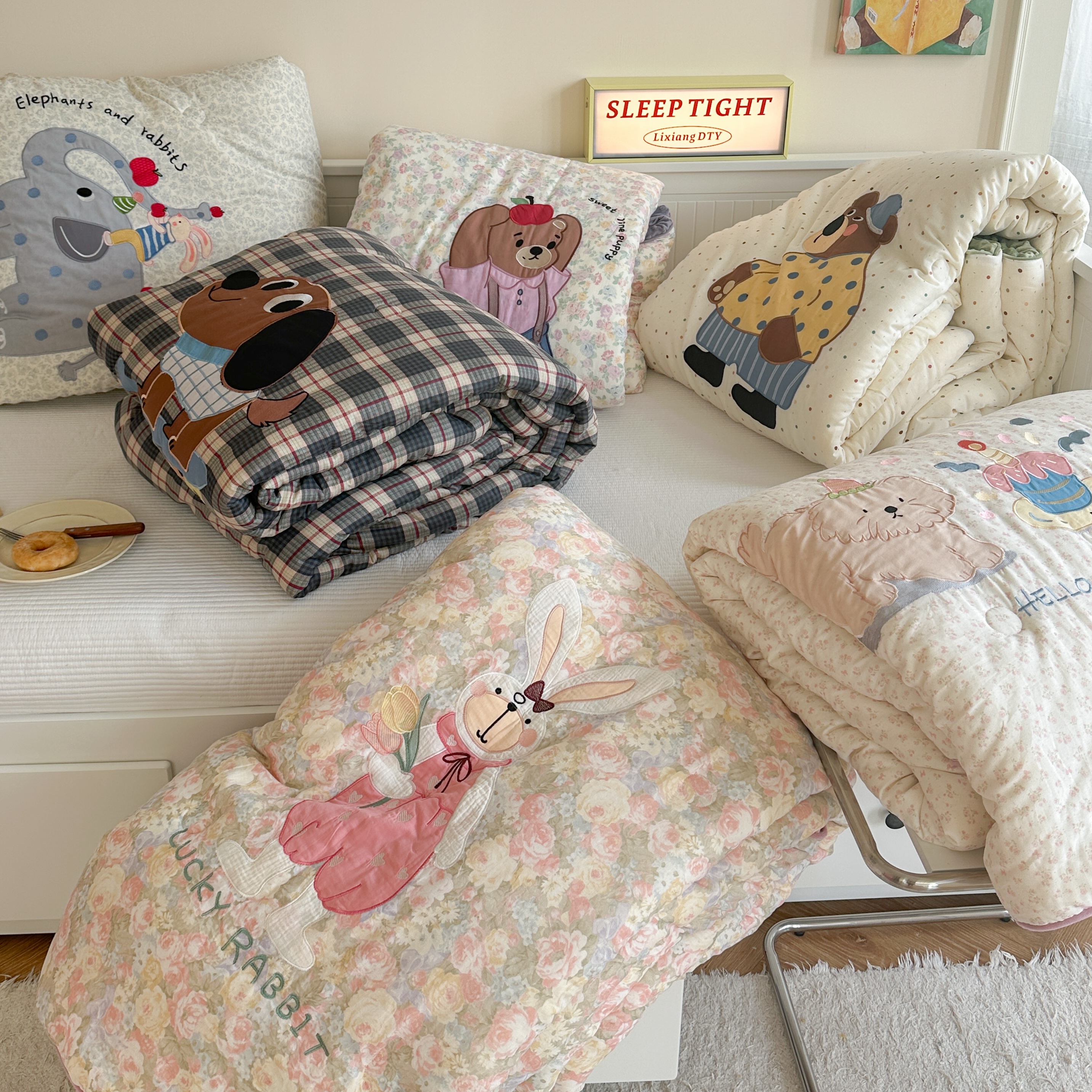 全棉纱布豆豆被春秋被冬被司机被