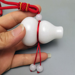 大号天然汉白玉葫芦挂件福禄白玉葫芦门挂麦玲玲家居吉祥挂饰